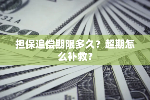 济南担保追偿期限多久？超期怎么补救？